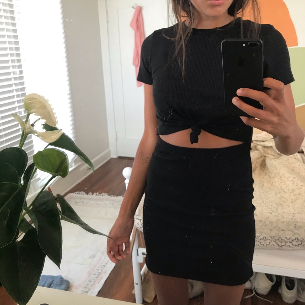 Open cut dress
